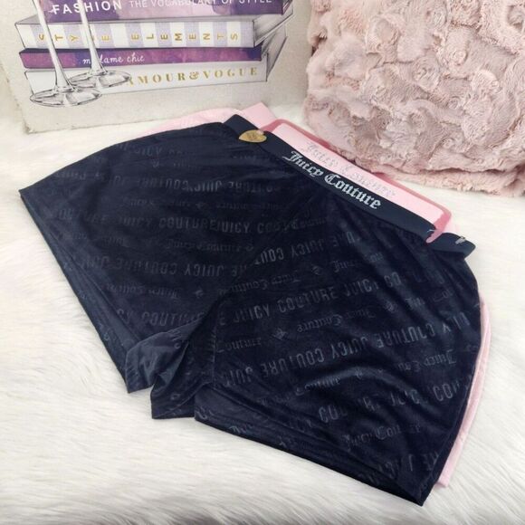 1X {Juicy Couture} Velvet Sleep Shorts - Picture 1 of 3